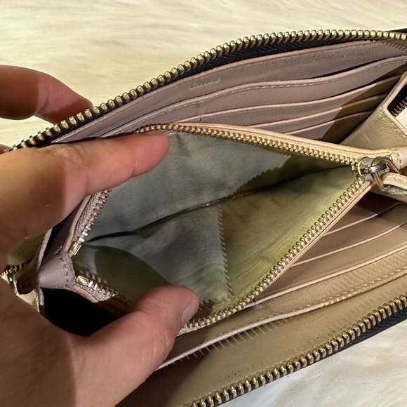 CHLOE portefeuille lambskin leather zip wallet - Picture 13 of 16